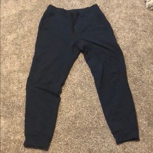 Blue lulu lemon cuffed sweatpants